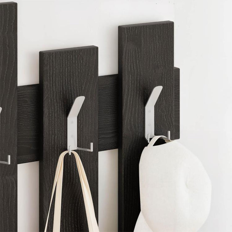 Κρεμάστρα τοίχου Wave  χρώμα black wood 64x4x81εκ.