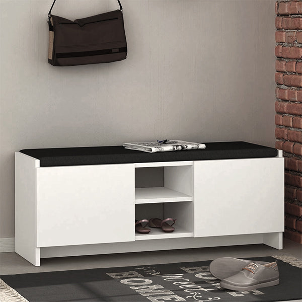 Παπουτσοθήκη Zulla  χρώμα λευκό 110x37x43εκ.