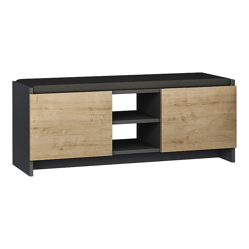 Παπουτσοθήκη Zulla  χρώμα ανθρακί - sapphire oak 110x37x43εκ. - Pakobazaar