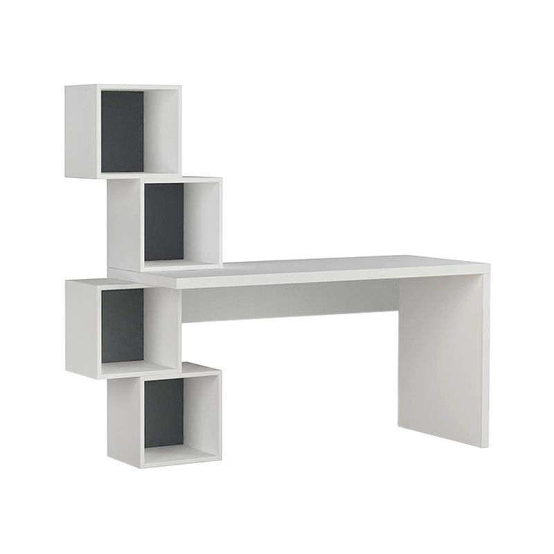 Γραφείο εργασίας Balance  χρώμα λευκό 153,5x60x140εκ - Pakobazaar