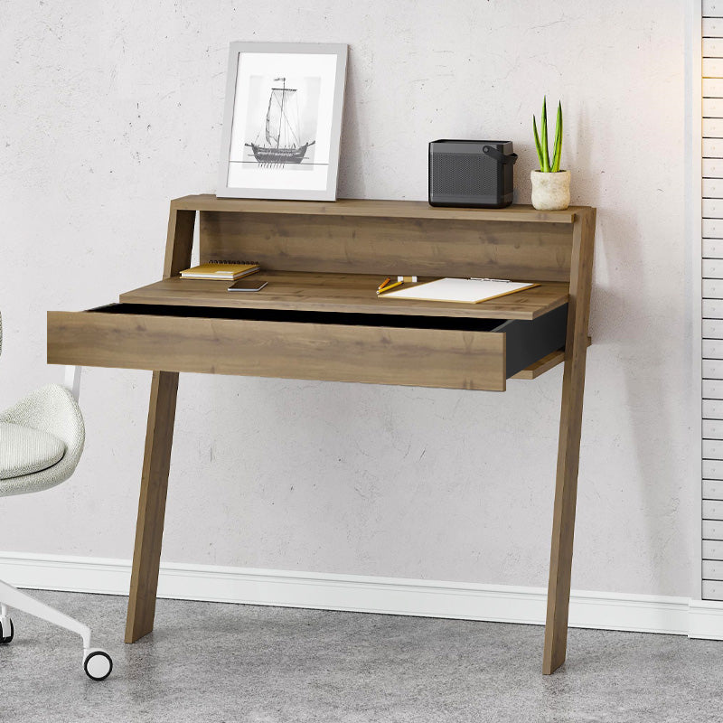 Γραφείο εργασίας Cowork  χρώμα ανοιχτό καρυδί 94x50x91εκ.