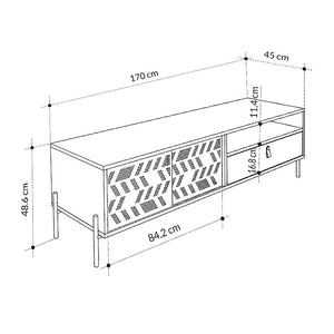 Έπιπλο τηλεόρασης Dionysos  χρώμα sapphire oak 170x45x48,6εκ.