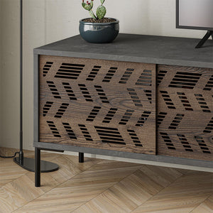 Έπιπλο τηλεόρασης Dionysos  χρώμα γκρι ρετρό 170x45x48,6εκ.