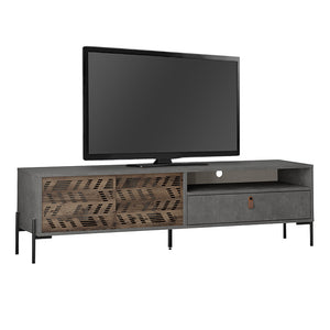 Έπιπλο τηλεόρασης Dionysos  χρώμα γκρι ρετρό 170x45x48,6εκ.