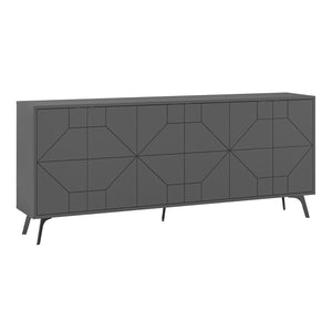 Μπουφές Dune  χρώμα ανθρακί 184x35x77,4εκ.