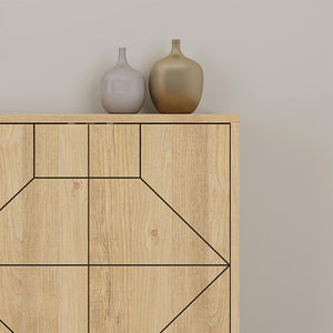 Μπουφές Dune  χρώμα sapphire oak 184x35x77,4εκ.
