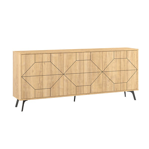 Μπουφές Dune  χρώμα sapphire oak 184x35x77,4εκ.