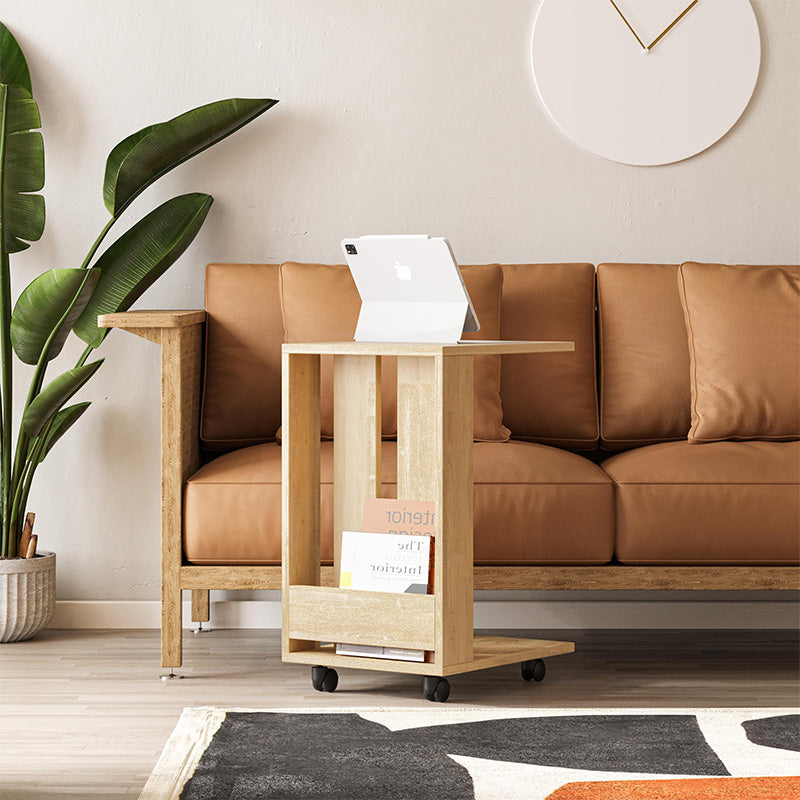 Τραπεζάκι βοηθητικό Edi  χρώμα sapphire oak 37x45x60εκ.