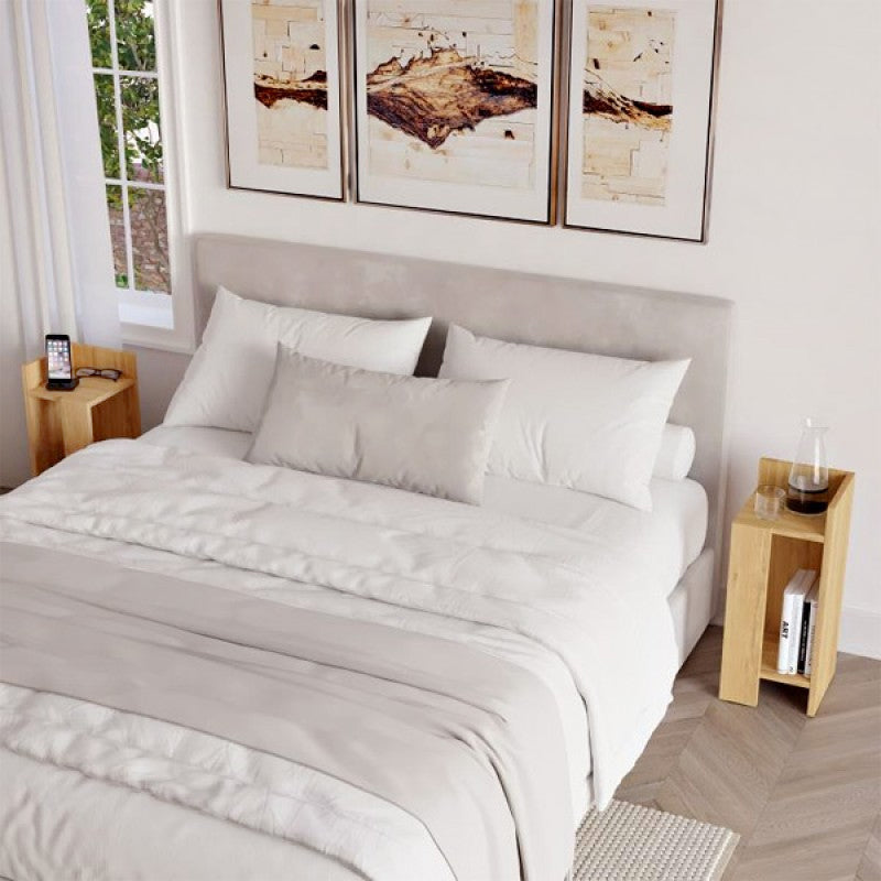 Κομοδίνο Elos  σετ 2 τεμαχίων χρώμα sapphire oak 25x27x60εκ.