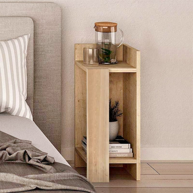 Κομοδίνο Elos  σετ 2 τεμαχίων χρώμα sapphire oak 25x27x60εκ.
