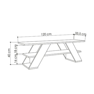 Έπιπλο τηλεόρασης Farfalla  χρώμα sandstone 120x33,5x40εκ.