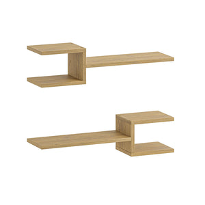 Ραφιέρα τοίχου Fork  2 τεμαχίων χρώμα sapphire oak 75x19,5x18εκ.