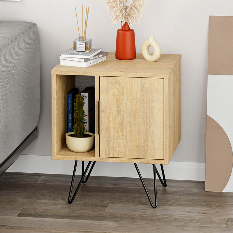 Κομοδίνο Glynn  χρώμα sapphire oak 50,2x44,6x60εκ.