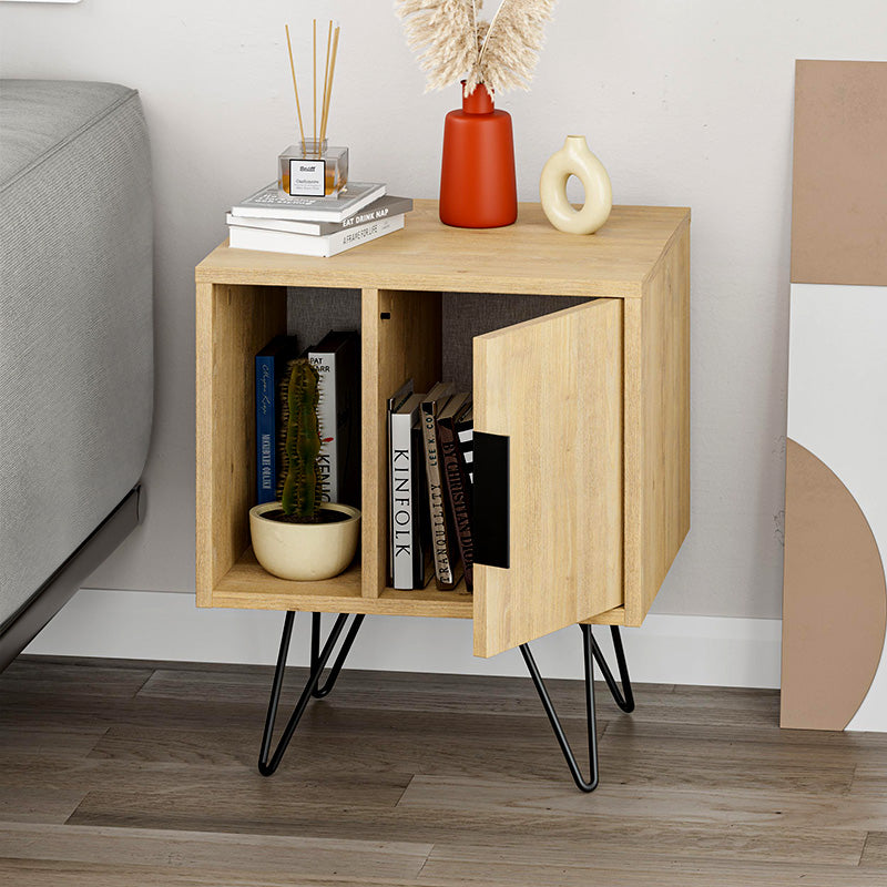 Κομοδίνο Glynn  χρώμα sapphire oak 50,2x44,6x60εκ.