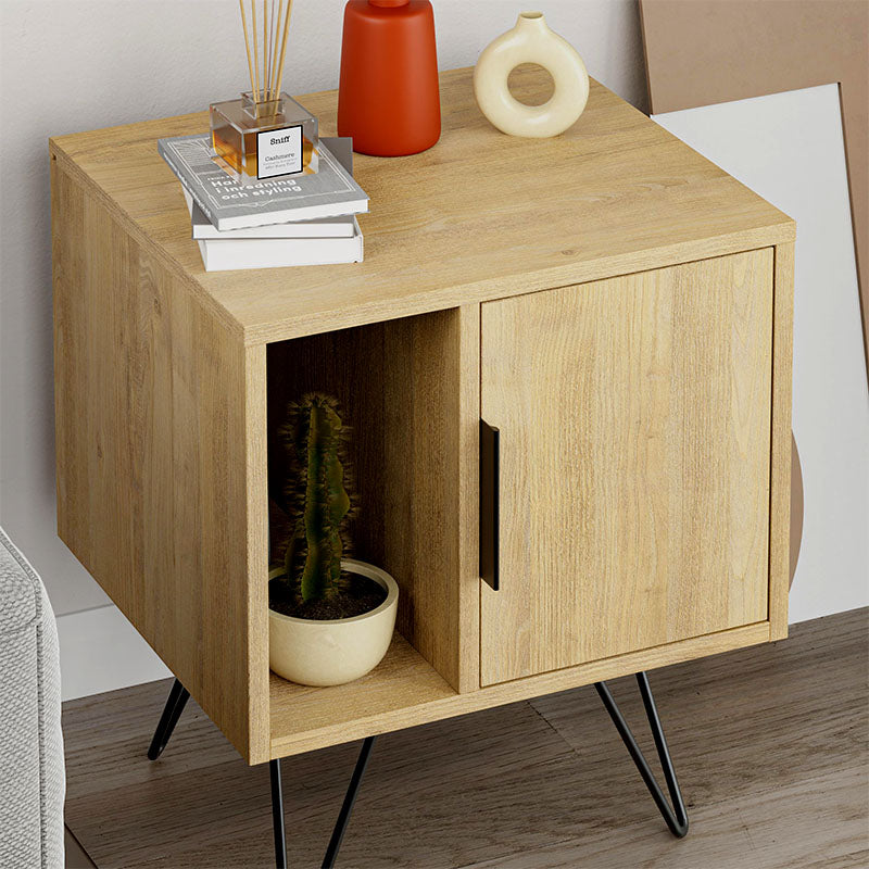Κομοδίνο Glynn  χρώμα sapphire oak 50,2x44,6x60εκ.