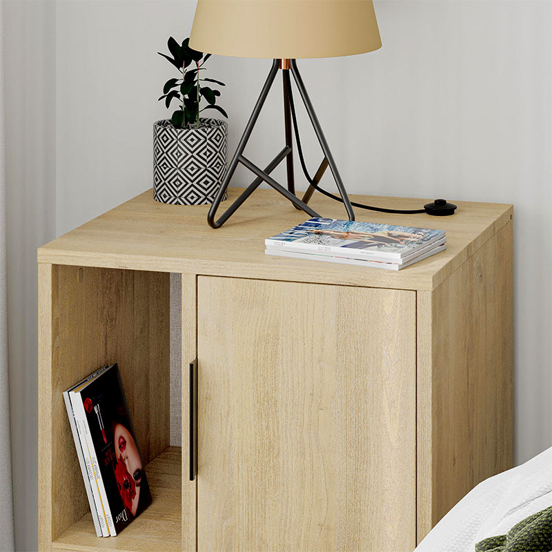 Κομοδίνο Glynn  χρώμα sapphire oak 50,2x44,6x60εκ.
