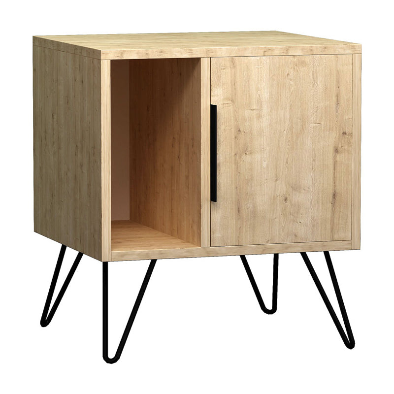 Κομοδίνο Glynn  χρώμα sapphire oak 50,2x44,6x60εκ.