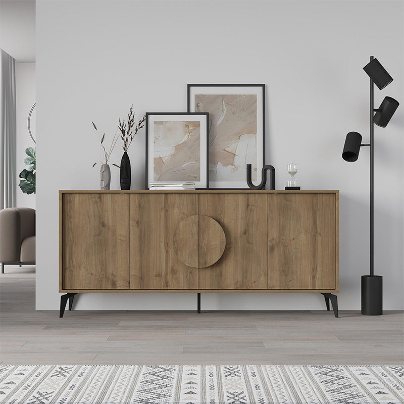 Μπουφές Gora  χρώμα ανοιχτό καρυδί 180x35,6x82εκ. - Pakobazaar