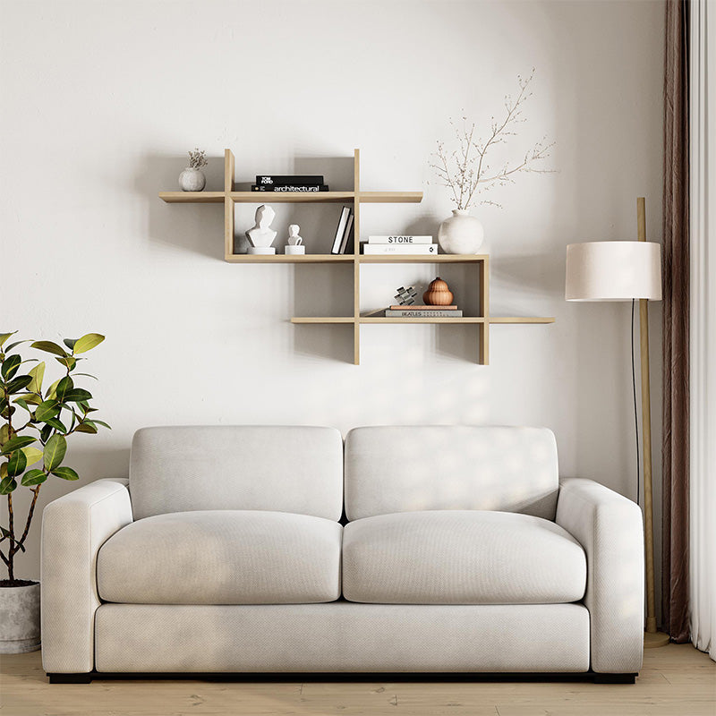 Ραφιέρα τοίχου Halic  χρώμα sapphire oak 150x22x82εκ.