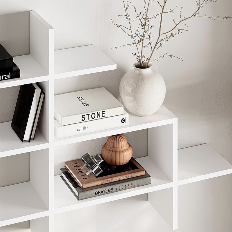 Ραφιέρα τοίχου Halic  χρώμα λευκό 150x22x82εκ.