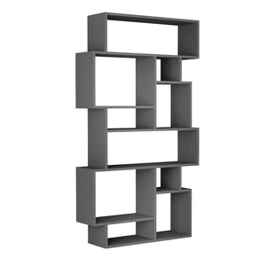 Βιβλιοθήκη Karmato  χρώμα ανθρακί 96x25,5x168,5εκ.