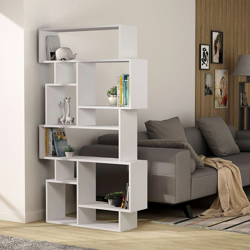 Βιβλιοθήκη Karmato  χρώμα λευκό 96x25,5x168,5εκ.