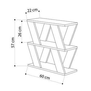 Τραπεζάκι βοηθητικό Lazena  χρώμα γκρι ρετρό 60x22x57εκ.