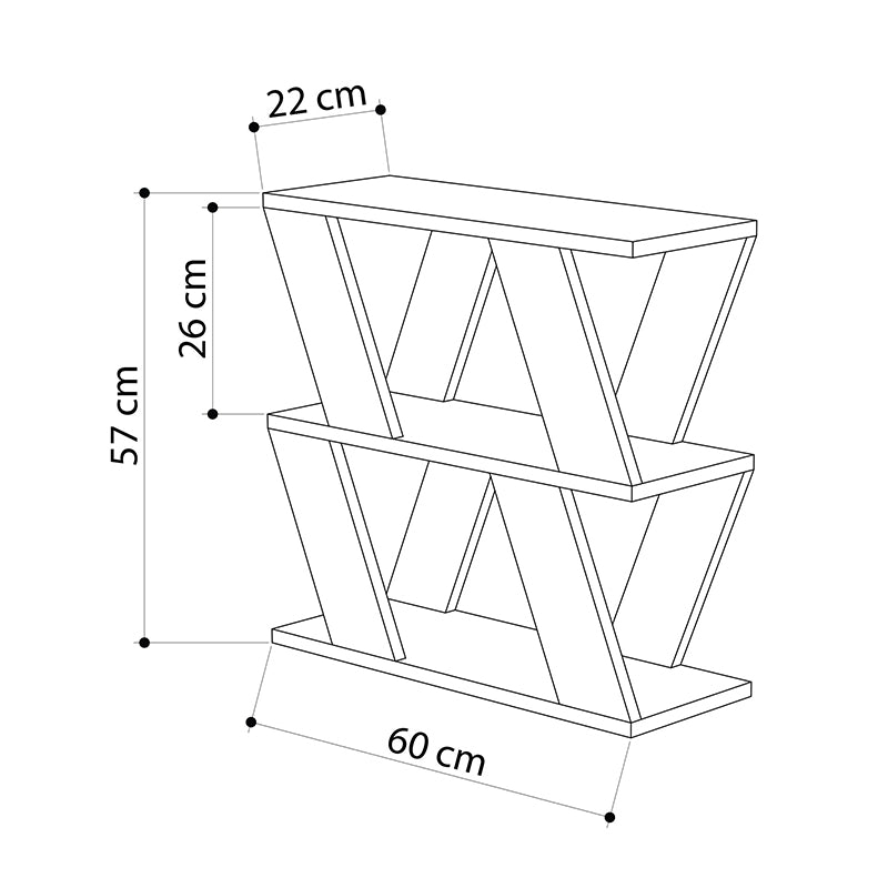 Τραπεζάκι βοηθητικό Lazena  χρώμα γκρι ρετρό 60x22x57εκ.