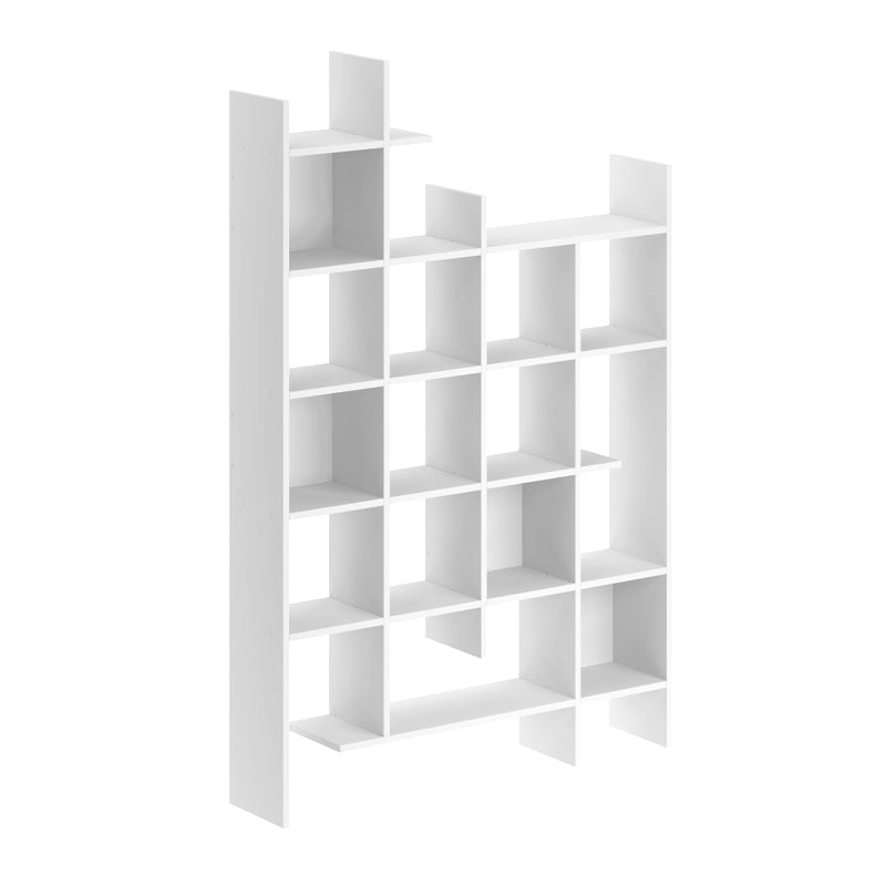 Βιβλιοθήκη Manco  χρώμα λευκό 122x25,5x188εκ.