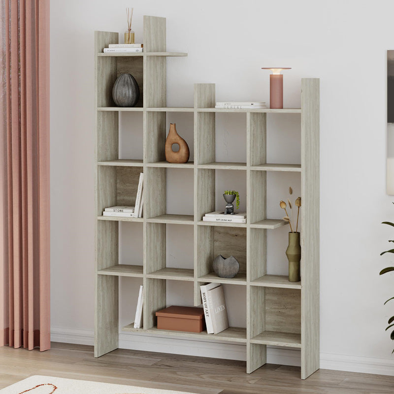 Βιβλιοθήκη Manco  χρώμα neo travertine 122x25,5x188εκ.