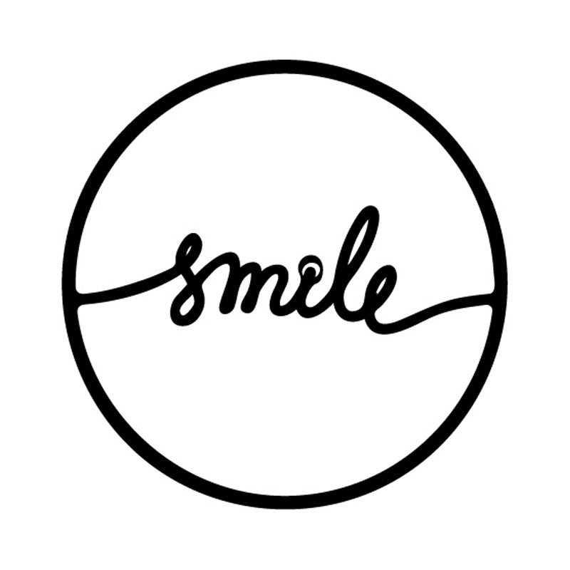 Διακοσμητικό τοίχου Smile  μεταλλικό χρώμα μαύρο 45x2x45εκ.