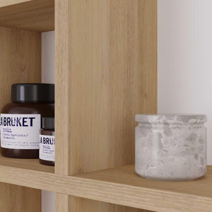 Τουαλέτα με καθρέπτη Mup  χρώμα λευκό - sapphire oak 105x35x151εκ.