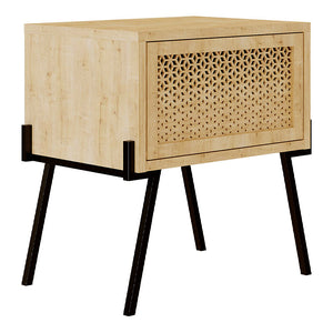 Κομοδίνο Naive  χρώμα sapphire oak 48x34x51εκ.