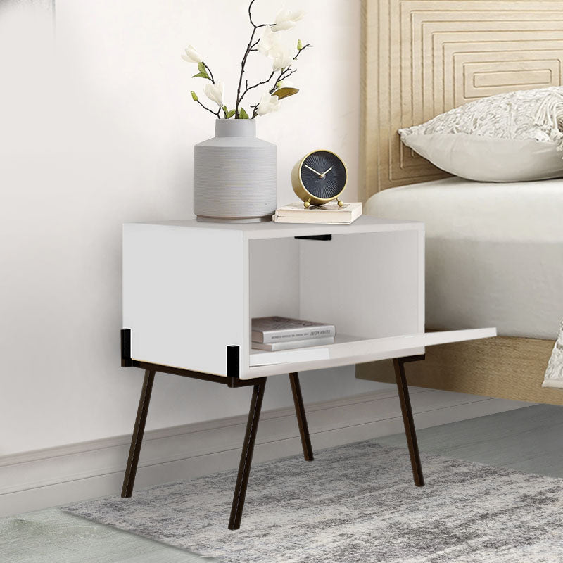 Κομοδίνο Naive  χρώμα λευκό 48x34x51εκ.