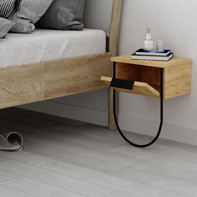 Κομοδίνο επιτοίχιο Norfolk  χρώμα sapphire oak 33x25x44εκ.