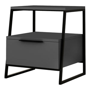 Κομοδίνο Pal  χρώμα ανθρακί 45x40x50εκ. - Pakobazaar