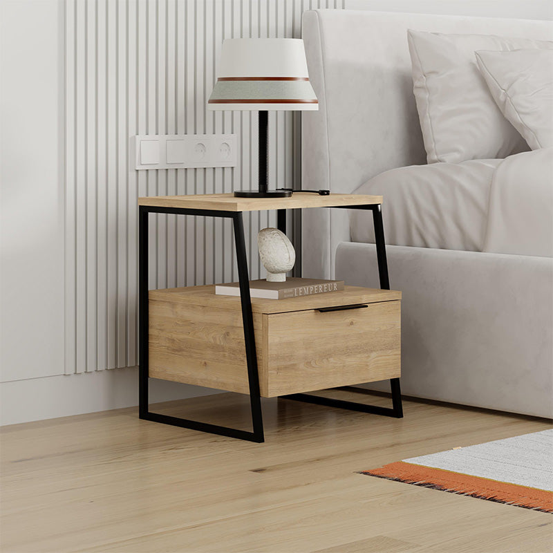 Κομοδίνο Pal  χρώμα sapphire oak 45x40x50εκ.