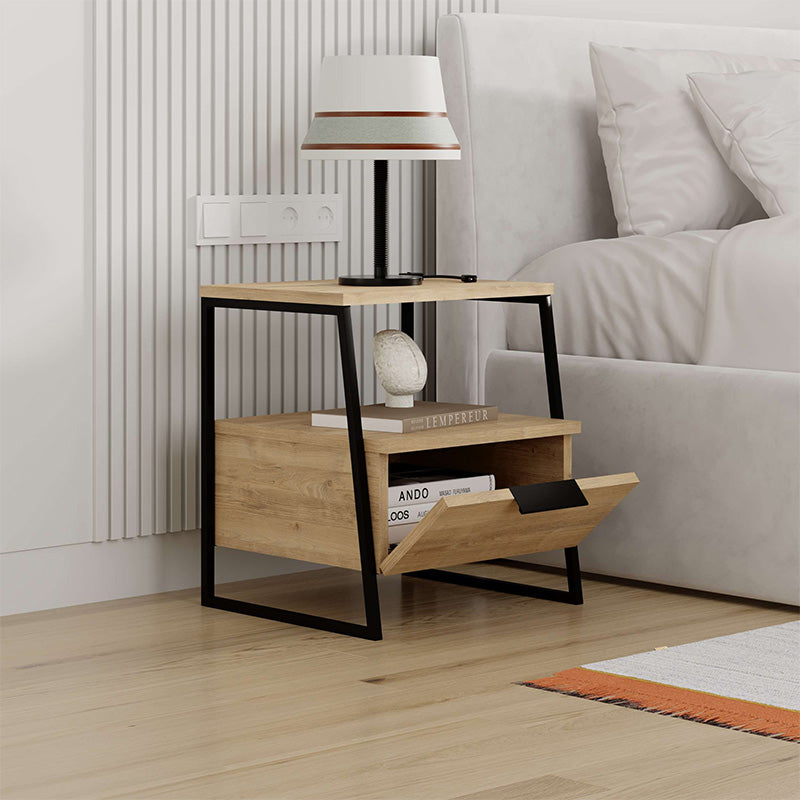 Κομοδίνο Pal  χρώμα sapphire oak 45x40x50εκ.