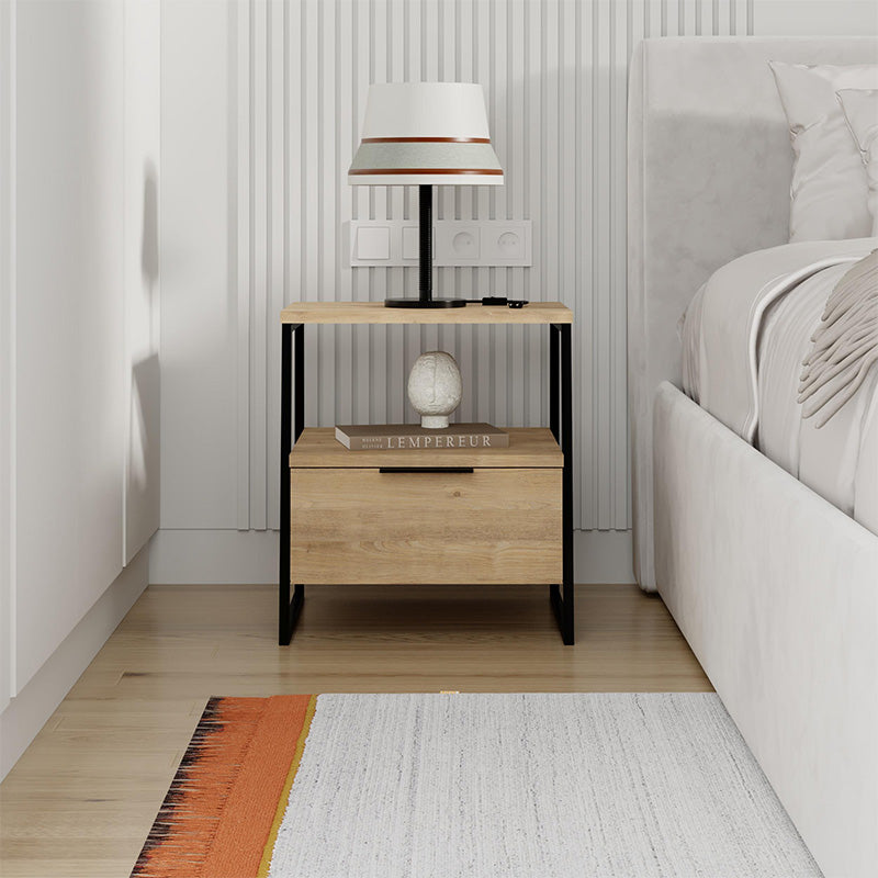 Κομοδίνο Pal  χρώμα sapphire oak 45x40x50εκ.