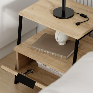 Κομοδίνο Pal  χρώμα sapphire oak 45x40x50εκ.