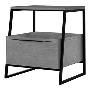 Κομοδίνο Pal  χρώμα γκρι ρετρό 45x40x50εκ.