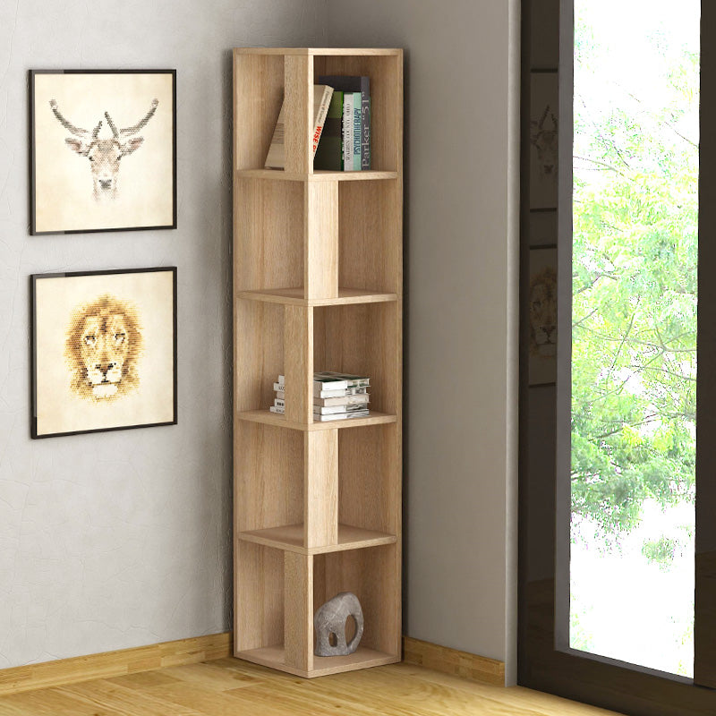 Βιβλιοθήκη γωνιακή Piano  χρώμα sapphire oak 31,4x31,4x158,9εκ.