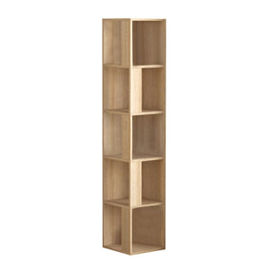 Βιβλιοθήκη γωνιακή Piano  χρώμα sapphire oak 31,4x31,4x158,9εκ.