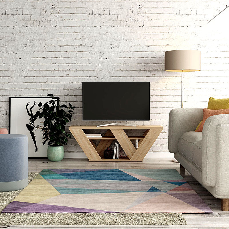 Έπιπλο τηλεόρασης Pipralla  χρώμα sapphire oak 110x30x40εκ.