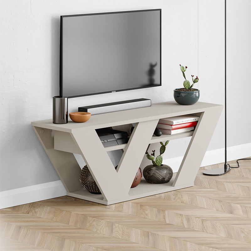 Έπιπλο τηλεόρασης Pipralla  χρώμα sandstone 110x30x40εκ. - Pakobazaar