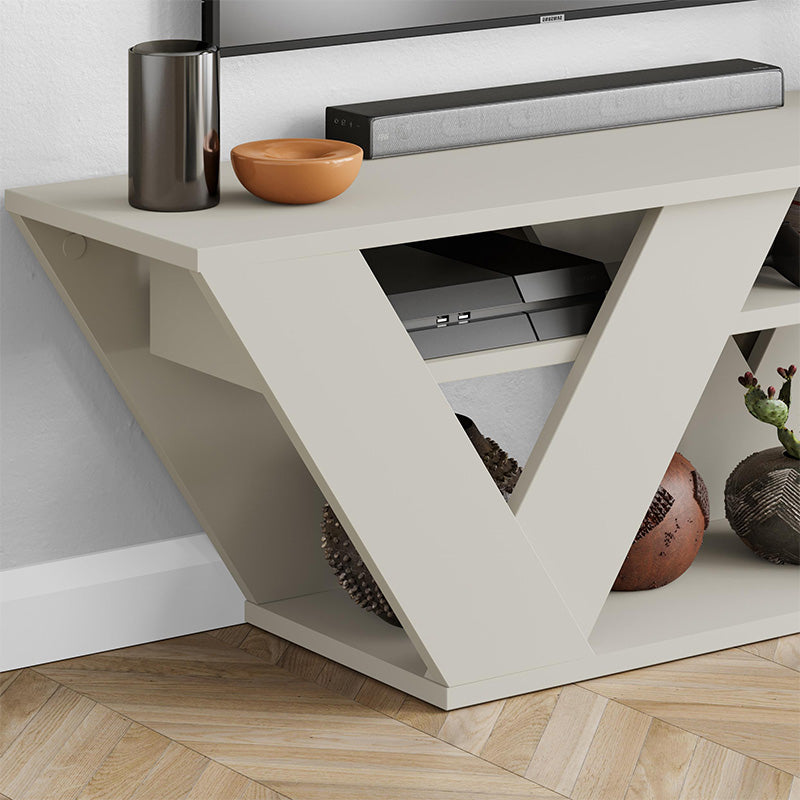 Έπιπλο τηλεόρασης Pipralla  χρώμα sandstone 110x30x40εκ. - Pakobazaar
