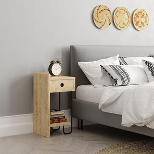 Κομοδίνο Sirius  αριστερό χρώμα sapphire oak 32x30x61εκ.