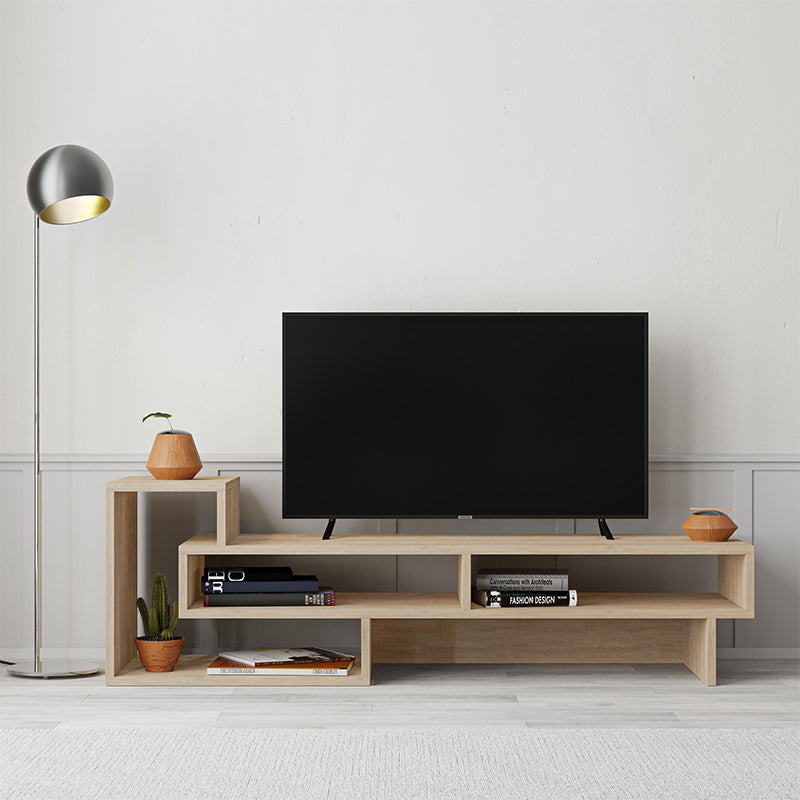 Έπιπλο τηλεόρασης Tetra  χρώμα sapphire oak 136,7x40x42εκ.