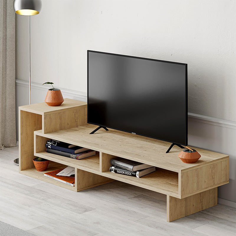Έπιπλο τηλεόρασης Tetra  χρώμα sapphire oak 136,7x40x42εκ.