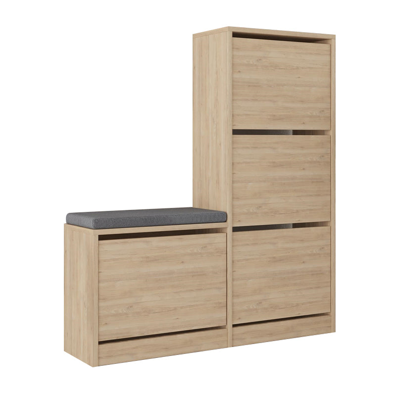 Παπουτσοθήκη Dude  χρώμα sapphire oak 104,8x26x118,5εκ. - Pakobazaar